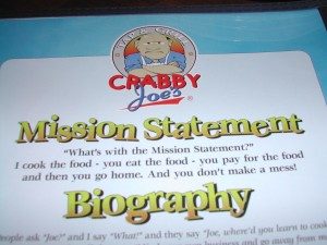 Crabby Joe’s Mission Statement